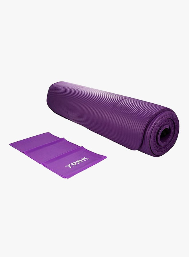 Pilates Exercise Mat With Band 61x183x0.80cm