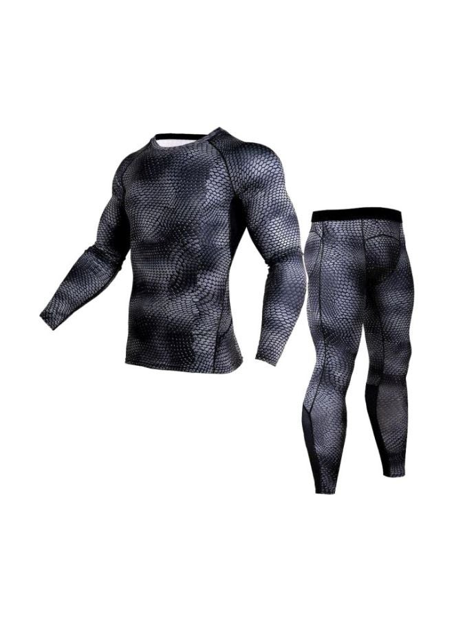 Long Sleeves Quick Dry T-Shirt And Pant Set L