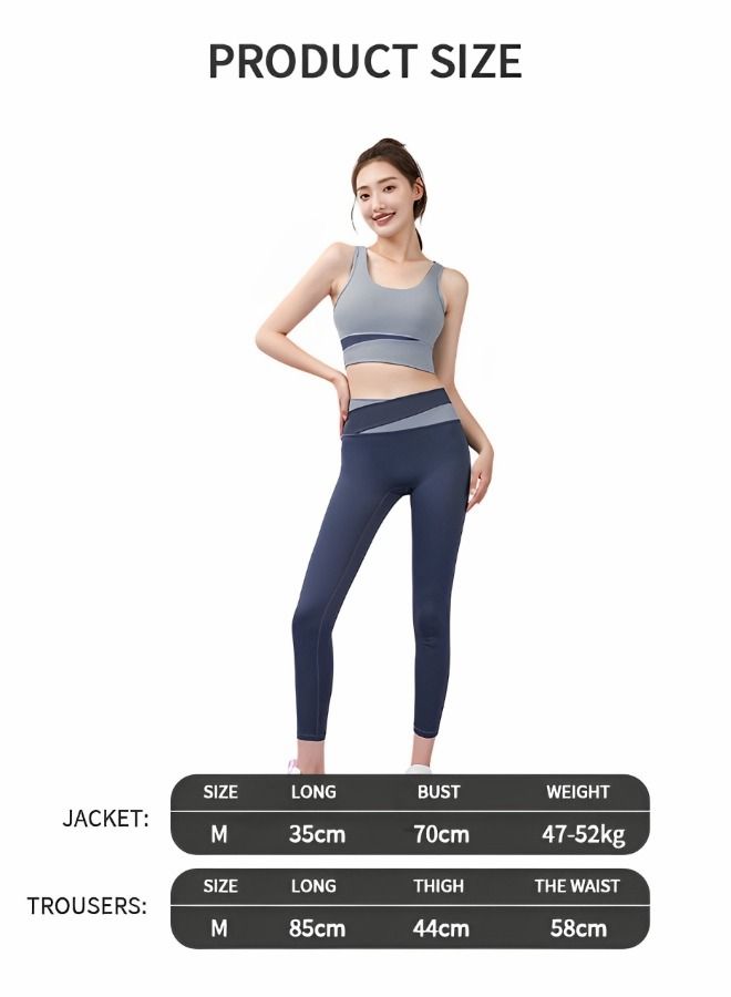 Yoga Outfits,Workout Sets for Women 2 Piece Workout Outfits Seamless Sports Bra High Waist Yoga Leggings Set Tracksuit