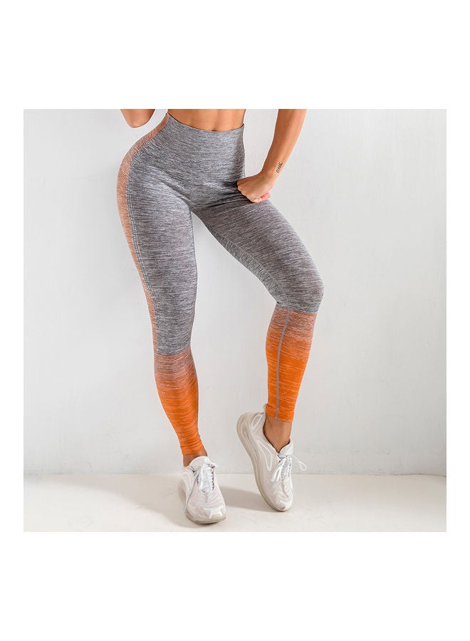 Women Yoga Leggings Spliced Stretchable High Waist Quick Dry Body-con Running Gym Fitness Sports Pants L 20 x 5 x 15cm