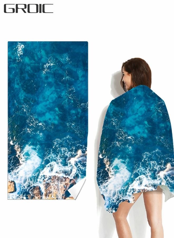 Microfiber Beach Towel Quick Dry,Super Absorbent Lightweight Towel,Large Size Camping Towel,Beach Towels for Pool, Swim, Water Sports