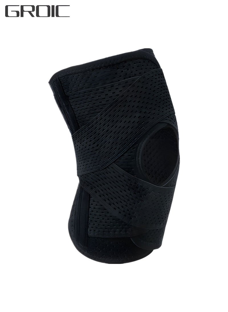 Knee Brace with Patella Gel Pad  Side Stabilizers Adjustable Knee Support for Meniscus Tear, Arthritis Joint Pain Injury Recovery Breathable Adjustable Compression Knee Support Braces