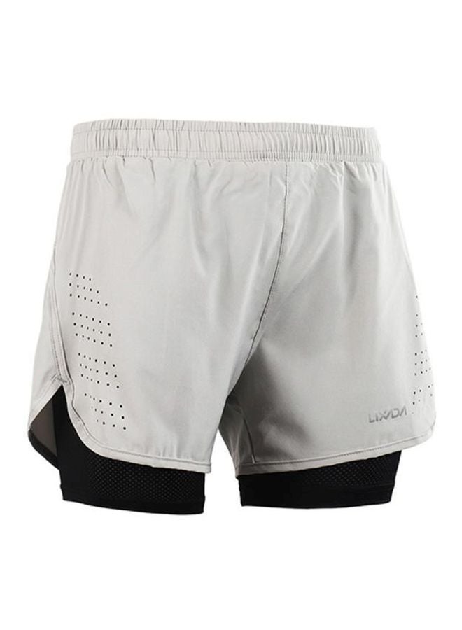 2-In-1  Breathable Jogging Cycling Shorts With Longer Liner