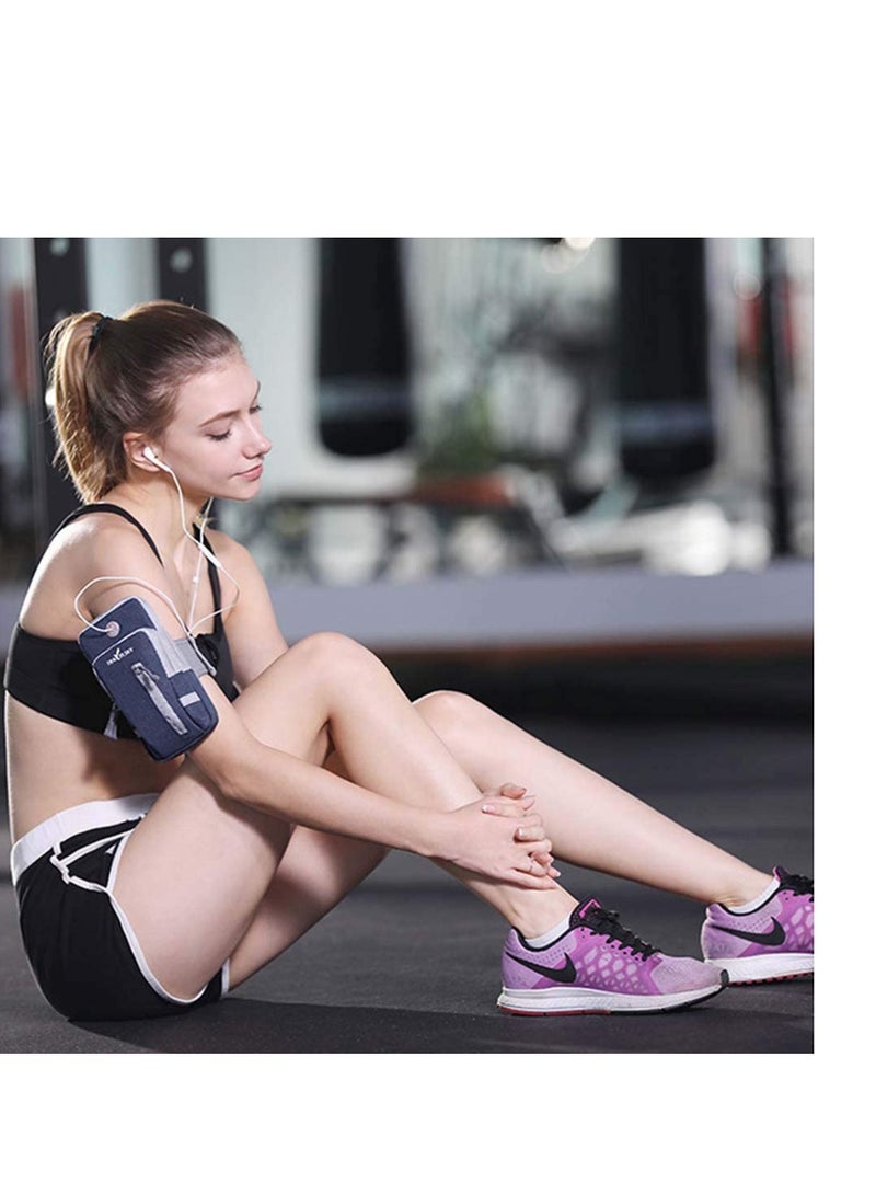 Running Phone Holder Bag, Sports Armband Adjustable Arm Bag Suitable for Outdoor Exercise, Case Compatible with Phones Under 6.9 inches