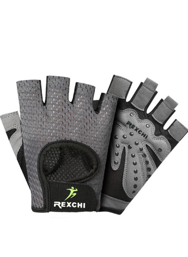 Men's And Women's Half Finger Exercise  Cycling Anti-skid Breathable Gloves