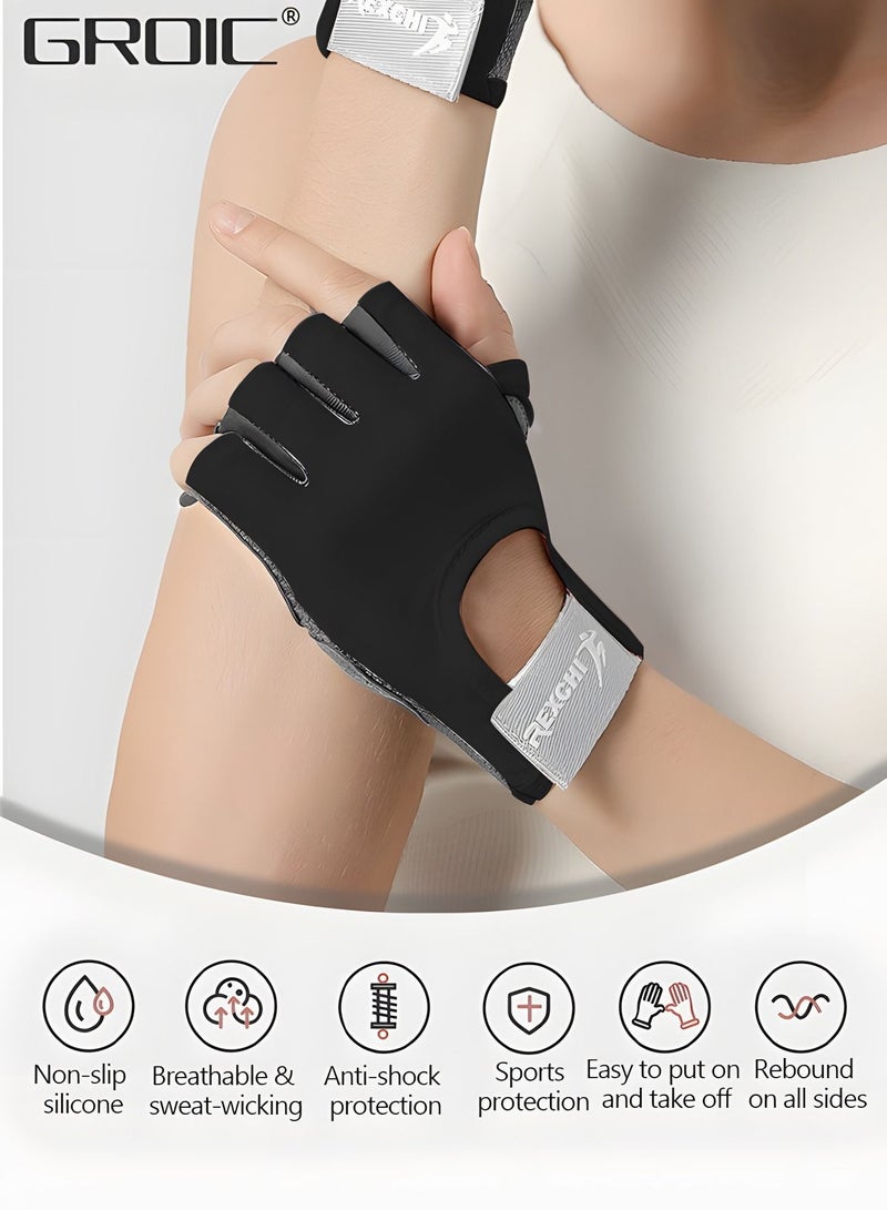 Weavke Gloves are All Protected, Gym Exercise Gloves, Refers to Joint Weight Weightless Gloves, Riding Gloves Silicone Shockproof Sports Gloves, Sports Protective Supplies