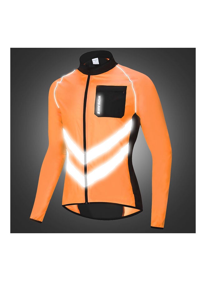 Windproof Reflective Long Sleeves Bike Jacket M