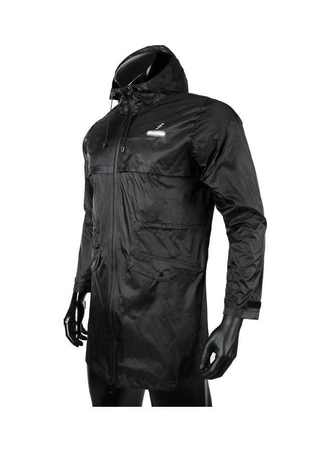 Long Waterproof Hooded Jacket