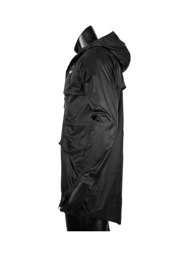 Long Waterproof Hooded Jacket