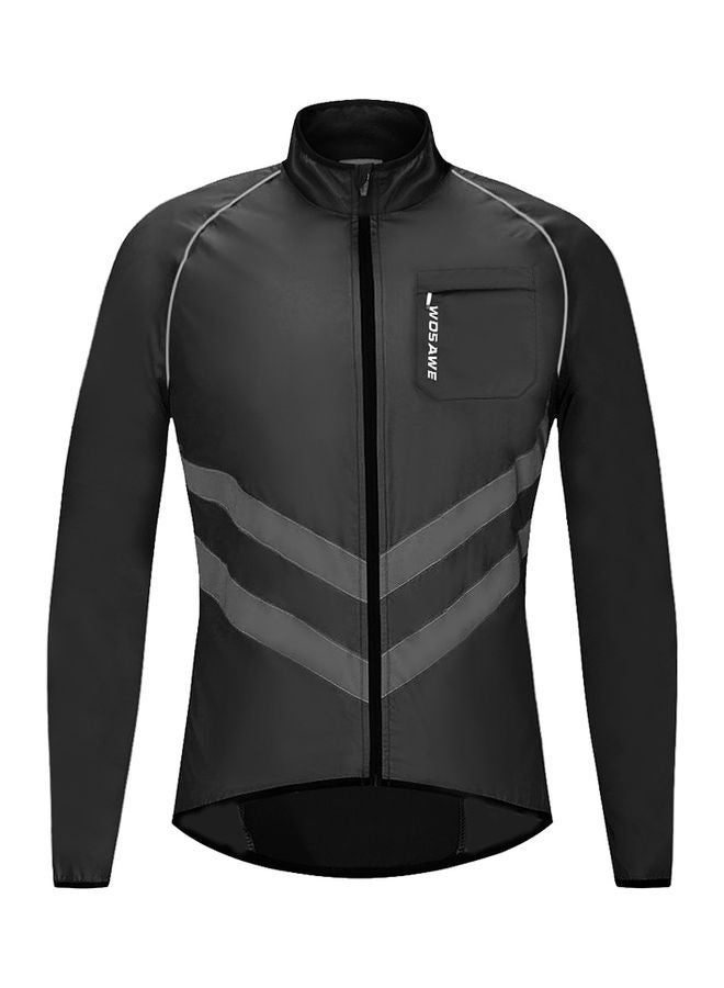 Windproof Reflective Long Sleeves Bike Jacket L