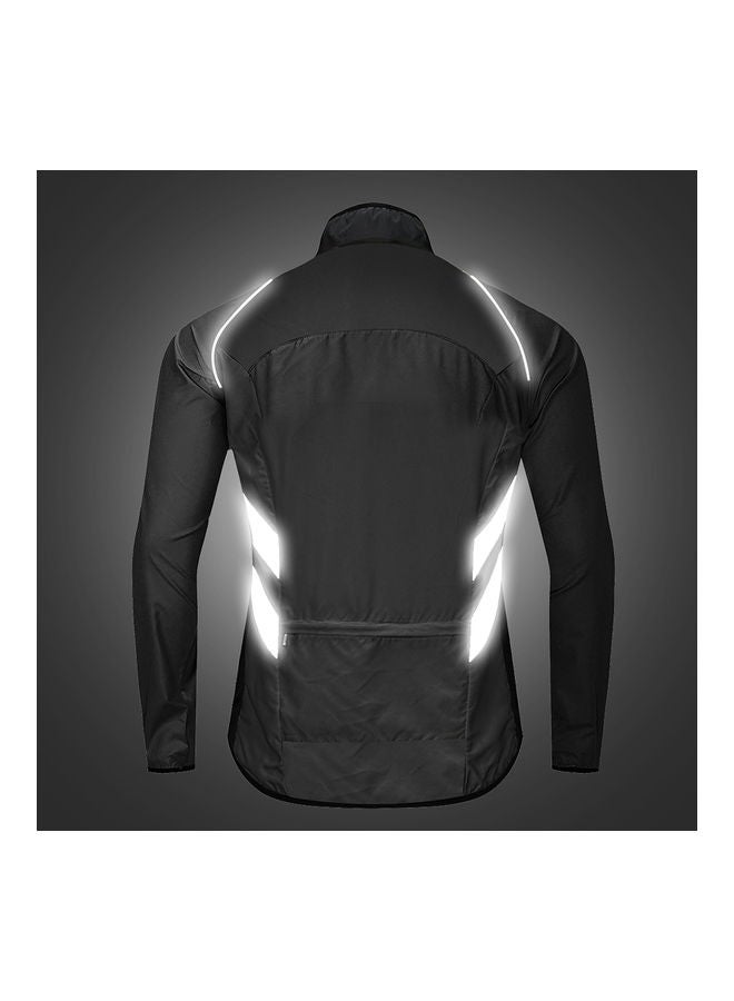 Windproof Reflective Long Sleeves Bike Jacket L