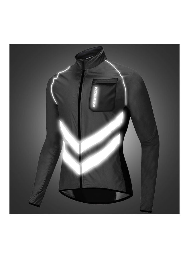 Windproof Reflective Long Sleeves Bike Jacket L