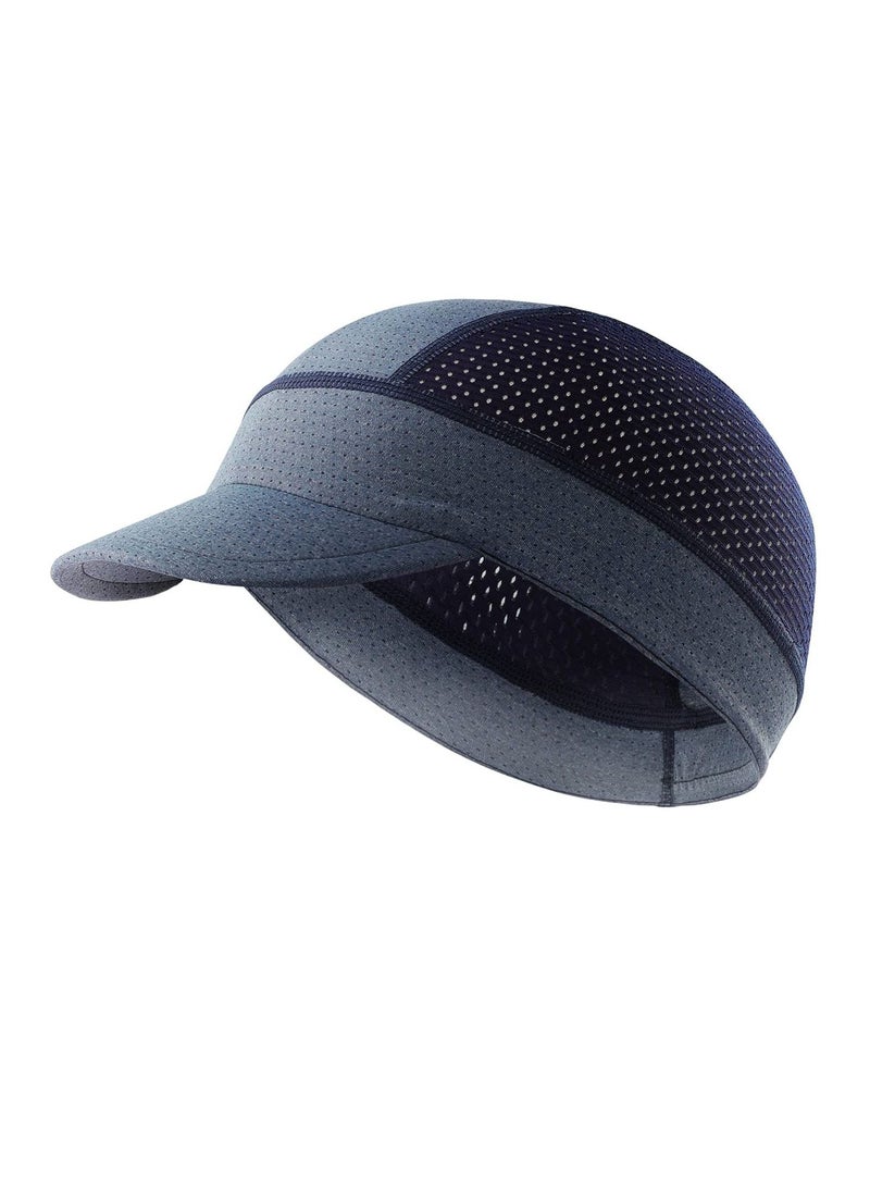 Cycling Cap, Cap Under Helmet, with Visor Summer Sun Hat, Helmet Liner for Men and Women - Moisture Wicking