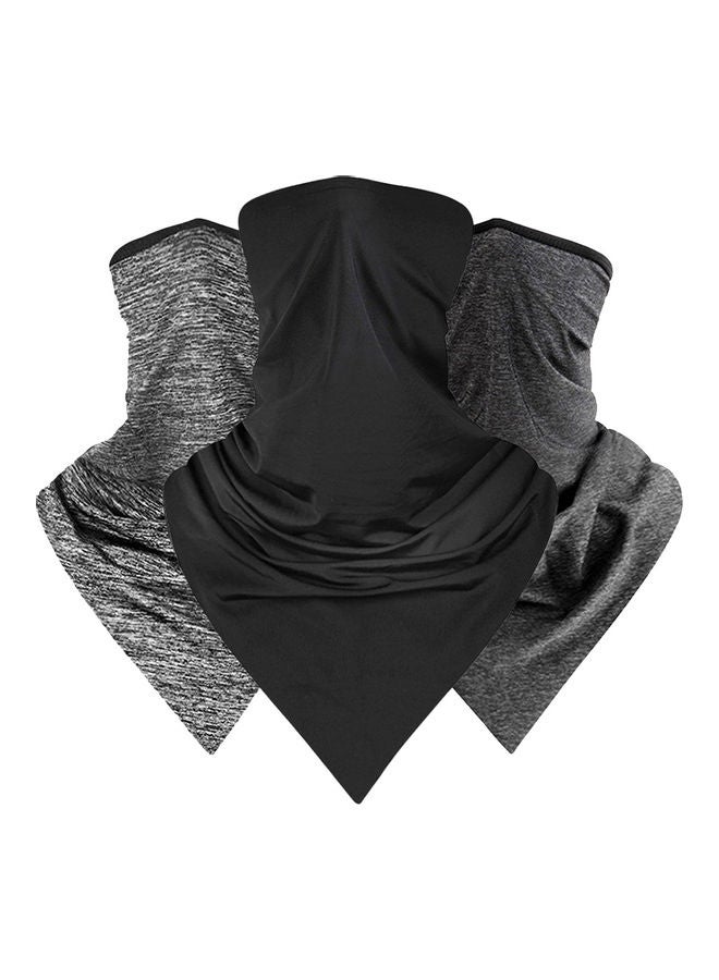 3-Piece Breathable Sunproof Cycling Beanie Cap With Triangle Face Scarf