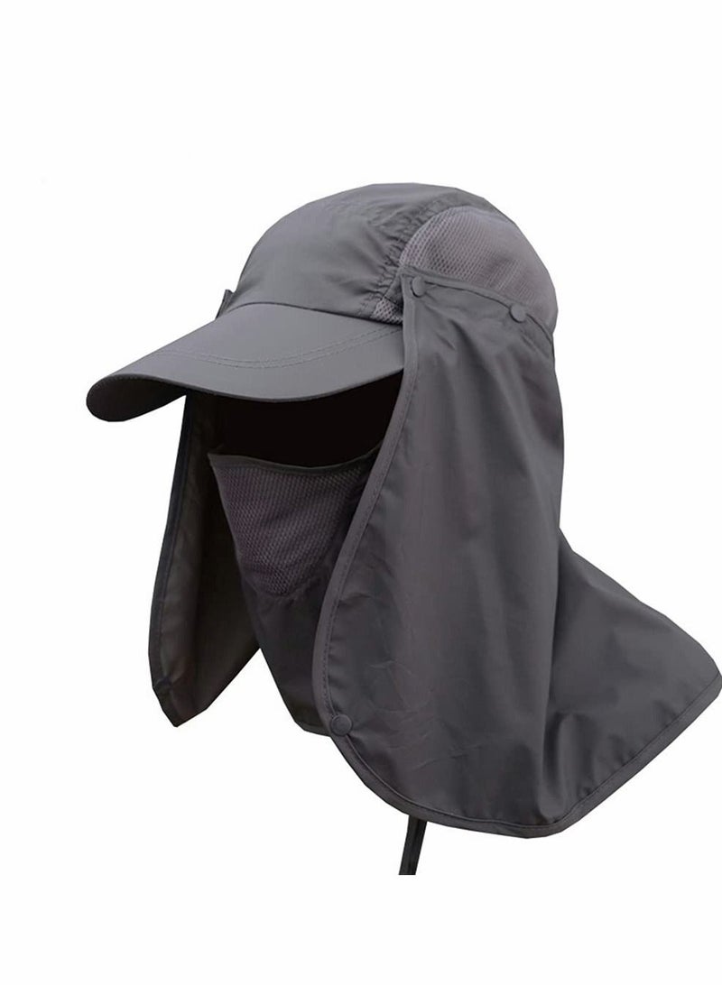 Sport Hat 50 Protection Outdoor Multifunctional Flap Cap Sun Shield Mask Perfect Hat Baseball Cap Unisex Unstructured Foldable Long Large