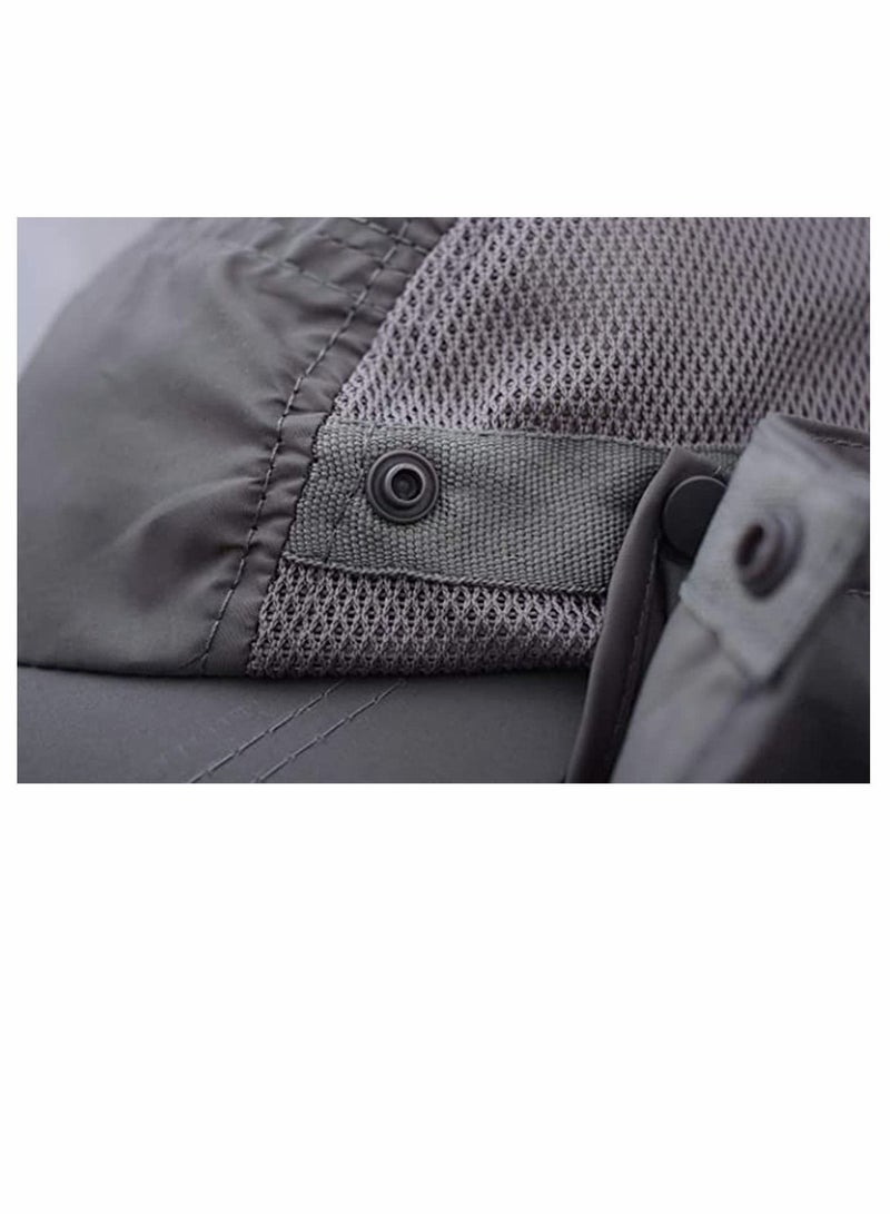 Sport Hat, 50 Protection Outdoor Multifunctional Flap Cap Sun Shield Mask Perfect Hat Baseball cap Unisex Unstructured Foldable Long Large