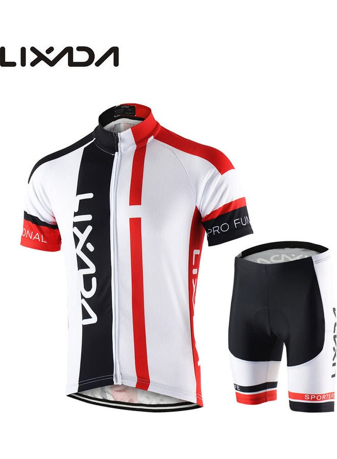 Quick Dry Cycling Short Sleeve Jersey And Padded Shorts