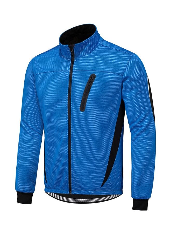 Windproof Thermal Fleece Cycling Jacket