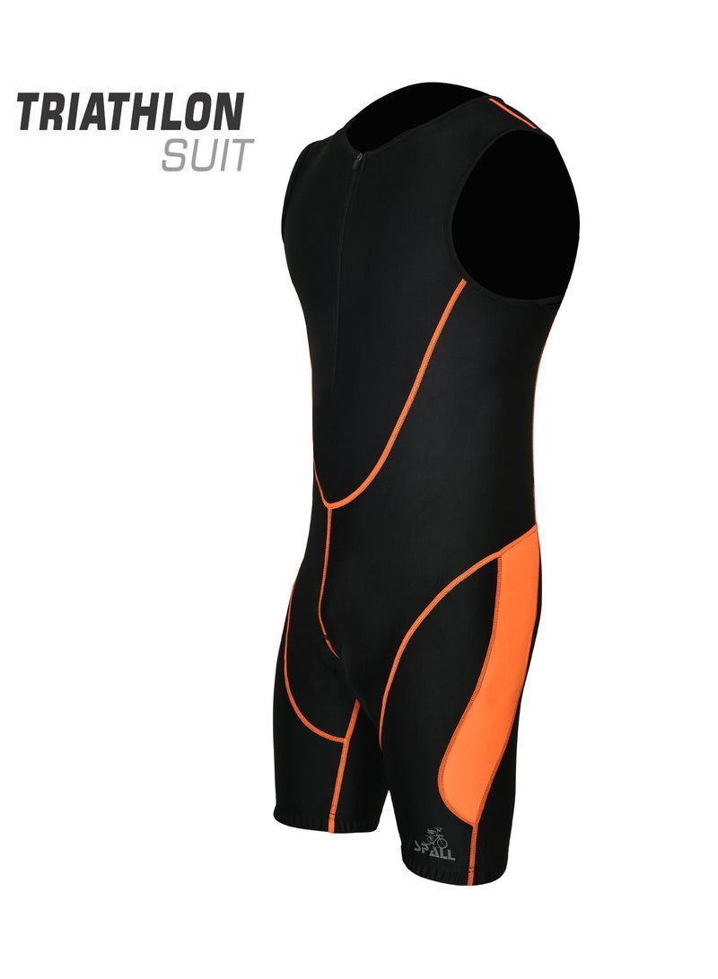 Men Triathlon Tri Suit Compression Running Swimming Cycling Skin Tight Padded