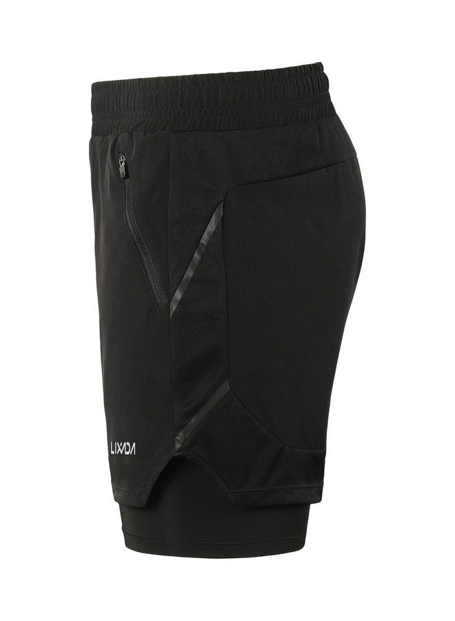 Men 2 in 1 Quick Drying Breathable Jogging Shorts XXL