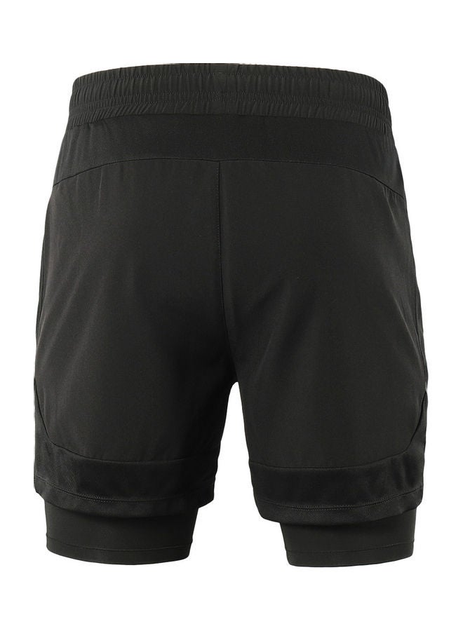 Men 2 in 1 Quick Drying Breathable Jogging Shorts L