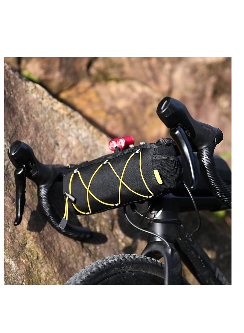 Bike Handlebar Bag, Bicycle Front Bag Fram Storage Roll Bag Mountain Road Bikes Commuter Shoulder Bag Professional Cycling Accessories
