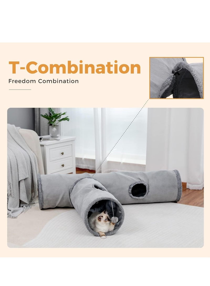 Cat Tunnel 66 cm Long Cat Toys Collapsible Tunnel 30 cm in Diameter Large Cat Tube for Big Cat,Rabbits and Puppy- Small