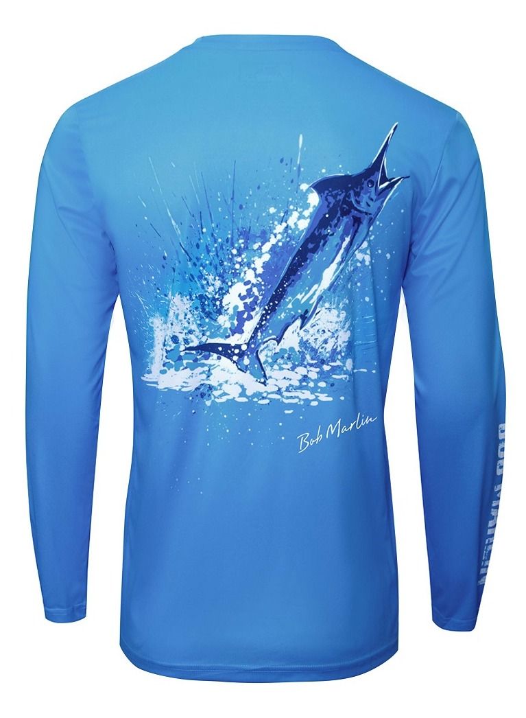 Bob Marlin Performance Shirt Ocean Marlin Blue-Small