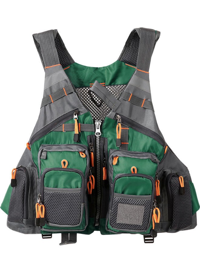Outdoor Fishing Vest Pack Multi Pocket Breathable Mesh 28 x 7 x 25cm