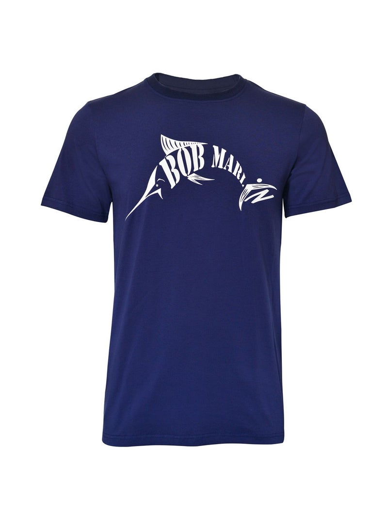 Bob Marlin Premium TShirt One Love for Fishing BM Blue