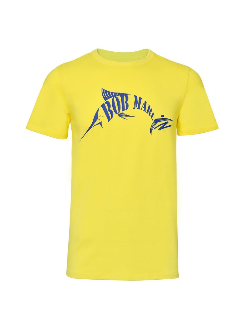 Bob Marlin Premium TShirt One Love for Fishing BM Yellow