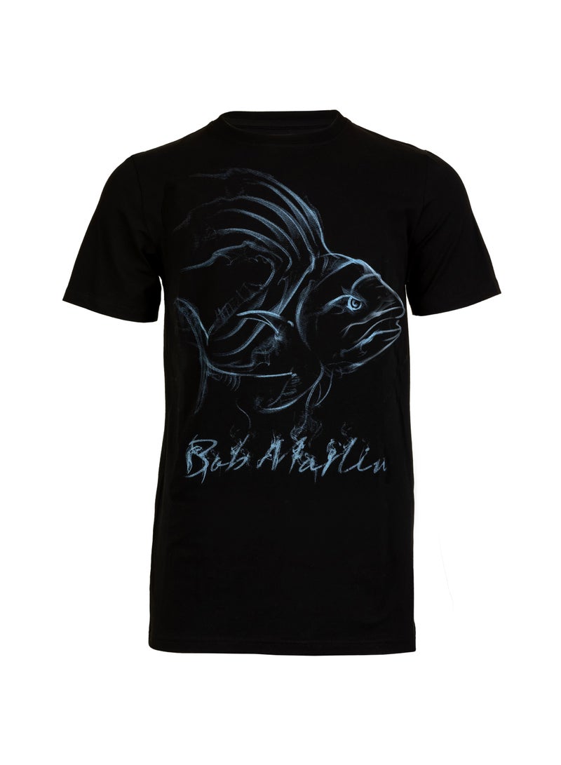 Bob Marlin Premium TShirt One Love for Fishing Vapor Rooster