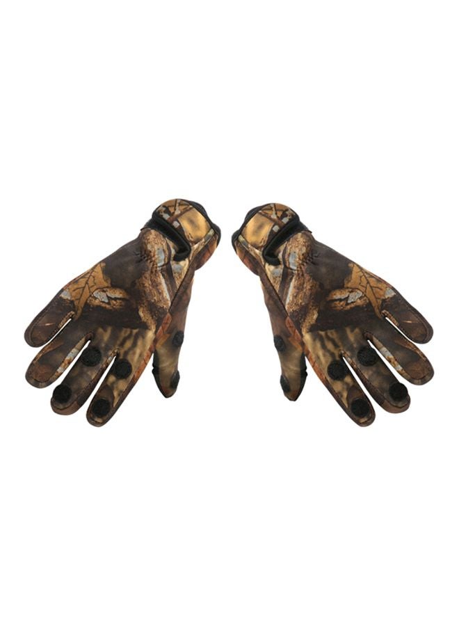 Water Resistant Fishing Gloves L