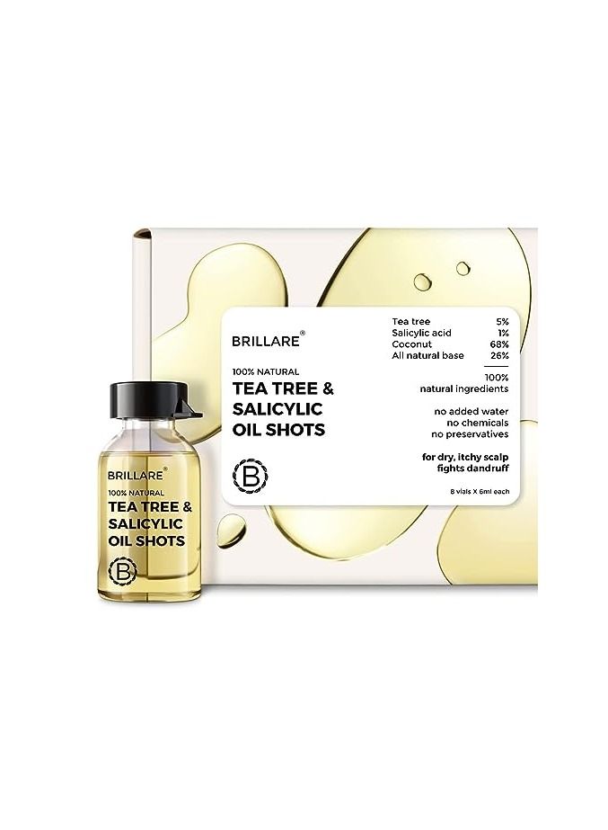 Brillare Tea Tree Hair Oil, Salicylic Acid & Coconut Hair Oil Shots