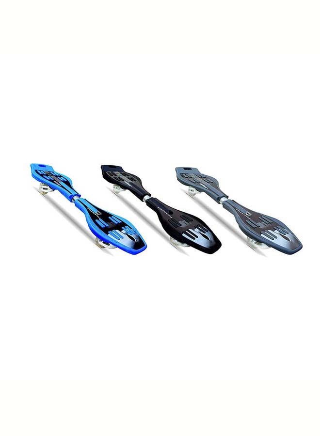 2 Wheel Pivoting Cruiser Concave Skateboard with 360-degree Casters for Kids, Teens & Adults