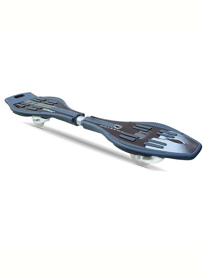 2 Wheel Pivoting Cruiser Concave Skateboard with 360-degree Casters for Kids, Teens & Adults