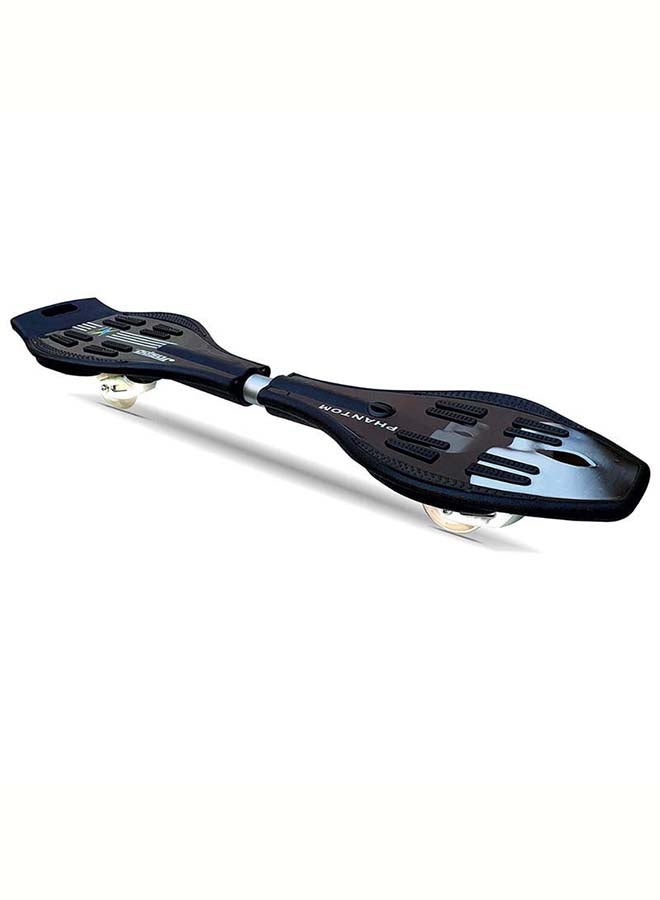 2 Wheel Pivoting Cruiser Concave Skateboard with 360-degree Casters for Kids, Teens & Adults