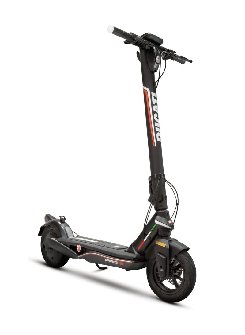 Ducati PRO-III Electric Scooter with Turn Signals, Quick Folding & Portable, Max Range 50Km, Powerful 350W Brushless Motor, 10