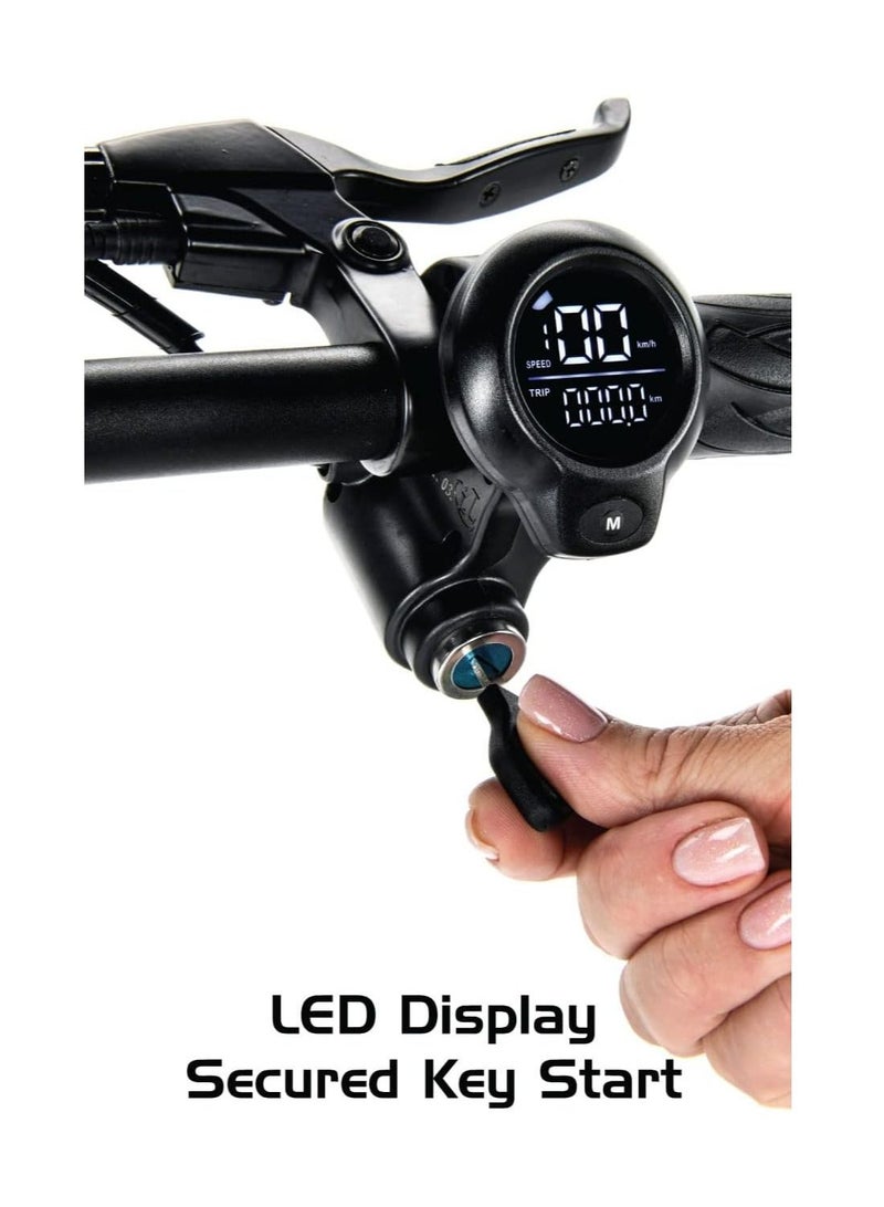 Active Bike, Light & Fast Foldable E-Scooter, Quick Charge In 4Hrs, Powerful 350W Brushless Motor, Range Up To 35 Km, Max Speed 25 Km, 20