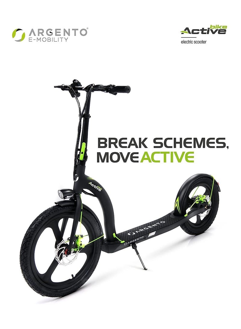 Active Bike, Light & Fast Foldable E-Scooter, Quick Charge In 4Hrs, Powerful 350W Brushless Motor, Range Up To 35 Km, Max Speed 25 Km, 20