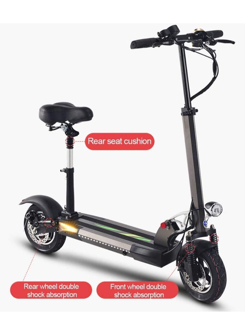 Folding Electric Scooter Up To 40 Km Per Hour 50 Km Range 48V 1000W Black