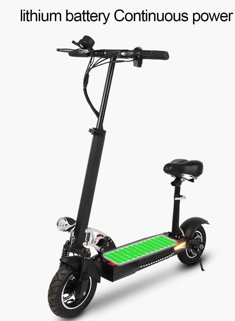 Folding Electric Scooter Up To 40 Km Per Hour 50 Km Range 48V 1000W Black