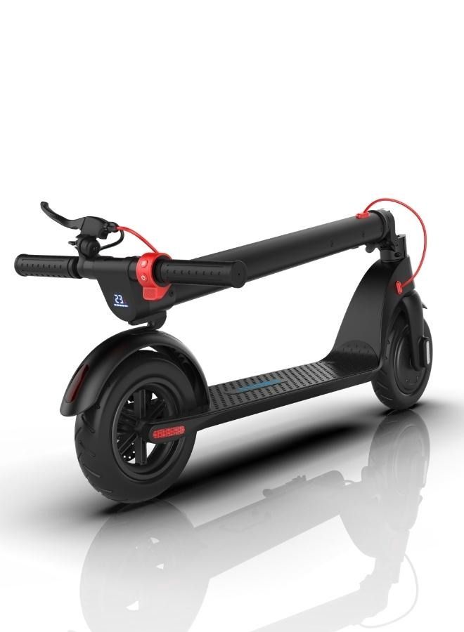 X7 Foldable Electric Scooter for Adults, 350W Brushless Motor, 25–38KM/H Speed, 8.5 inch Tires,36V/6.4AH Detachable Battery, 12–25KM Range, Portable Lightweight E-Scooter with LCD Display, Rear Disc Brake, Aluminum Frame, Urban Commuter Smart Ride, App-Connected, LED Headlight, High-Speed, Battery-Powered, Last-Mile Compact Mobility Scooter,Black