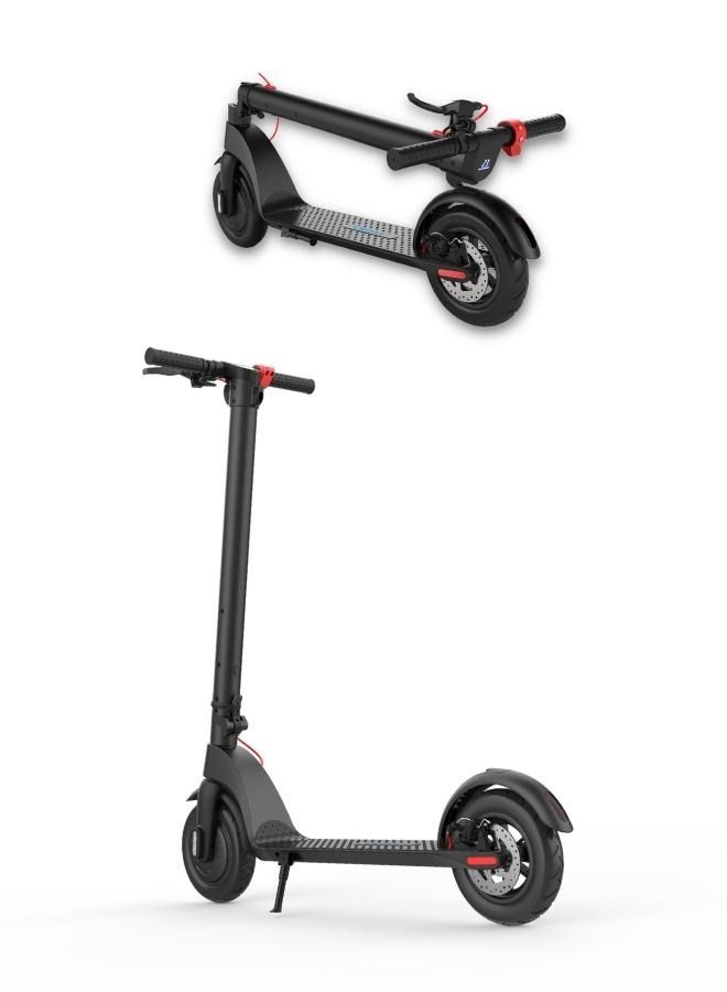 X7 Foldable Electric Scooter for Adults, 350W Brushless Motor, 25–38KM/H Speed, 8.5 inch Tires,36V/6.4AH Detachable Battery, 12–25KM Range, Portable Lightweight E-Scooter with LCD Display, Rear Disc Brake, Aluminum Frame, Urban Commuter Smart Ride, App-Connected, LED Headlight, High-Speed, Battery-Powered, Last-Mile Compact Mobility Scooter,Black