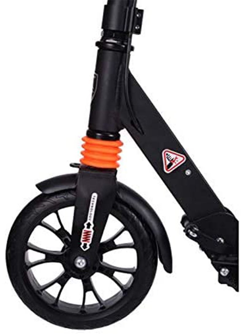 Folding Scooter With Big Wheel For Teenagers Age 12 Above (None Electric Black)