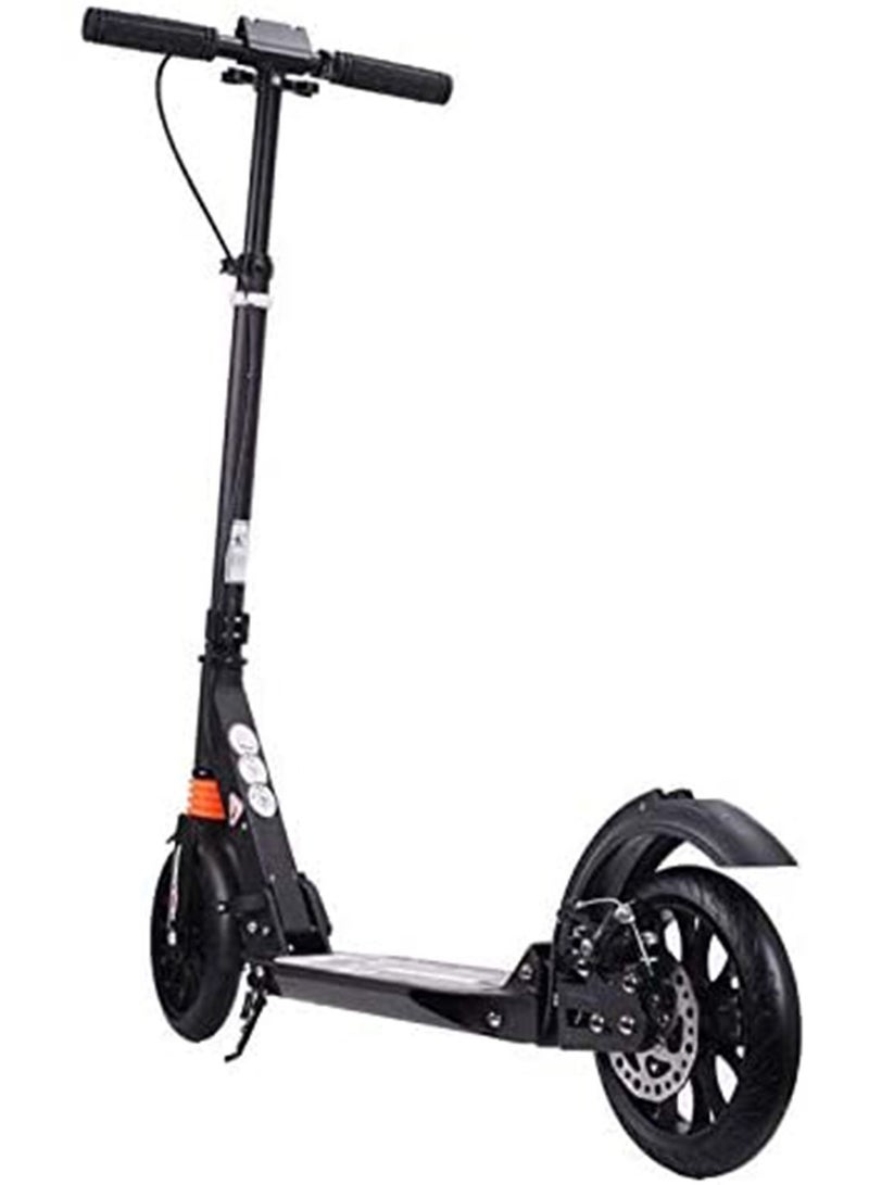 Folding Scooter With Big Wheel For Teenagers Age 12 Above (None Electric Black)