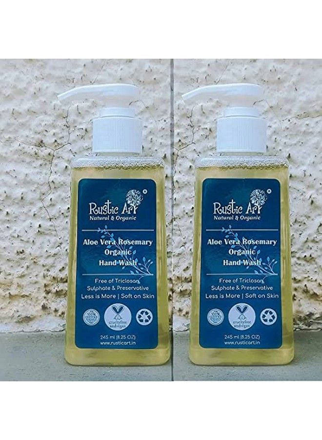 Organic Hand Wash | Natural N | Hydrating | 245Ml (Pack Of 2) Aloe Vera Rosemary