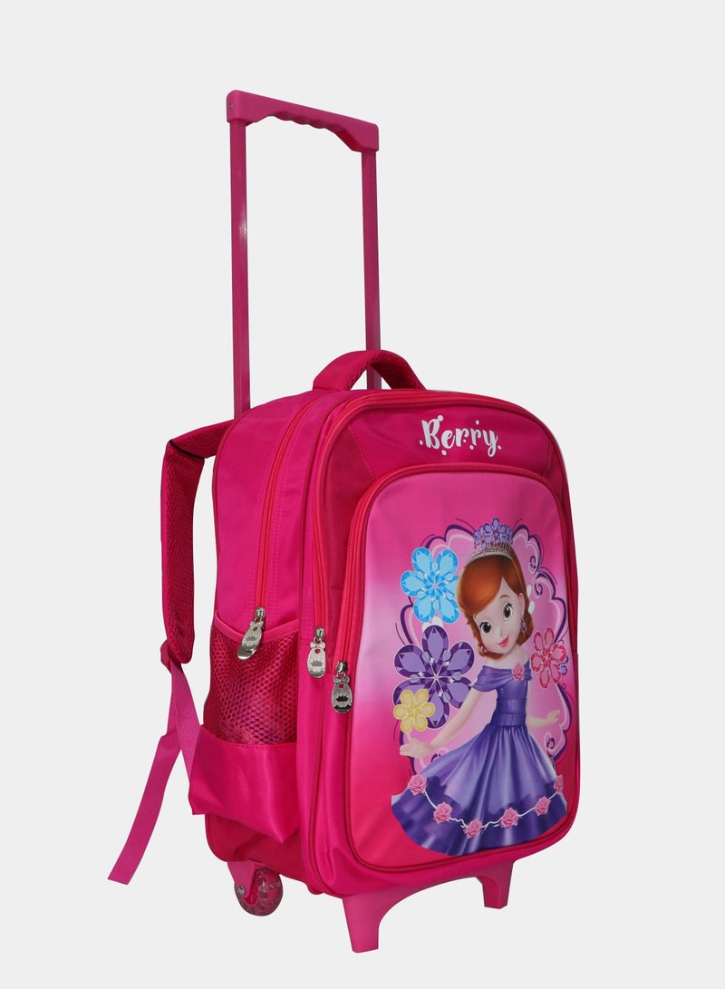 Kids School Trolley Backpack set of 3 With Pencil case and lunch bag for Girls