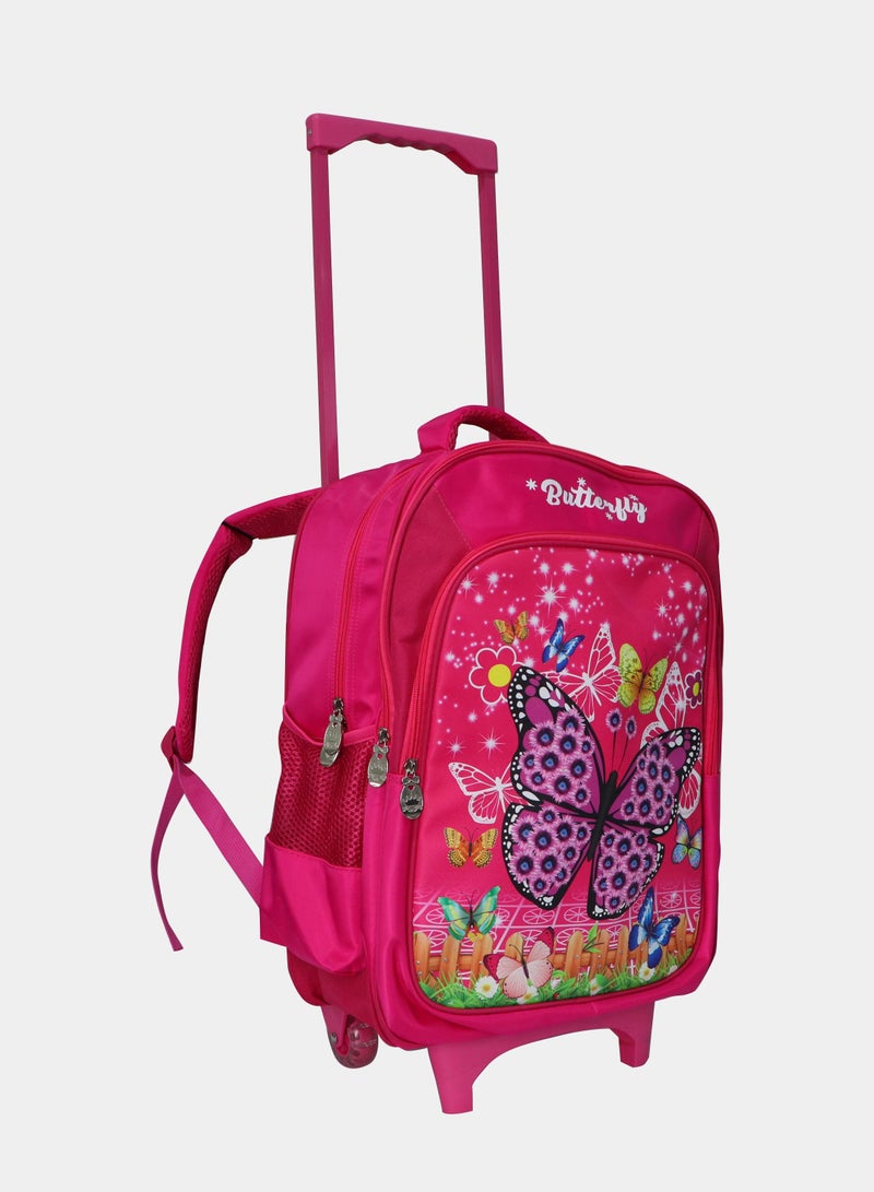 Kids School Trolley Backpack set of 3 With Pencil case and lunch bag for Girls