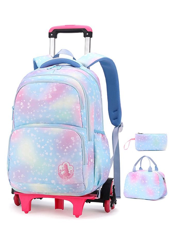 Student Backpacks Kids' Luggage Wheeled Bags Kids Trolley School Bags Rolling Suicase Durable Bookbag for Boys Girls Students